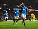 Rangers' Danilo celebrates scoring a goal before it is disallowed on November 9, 2023